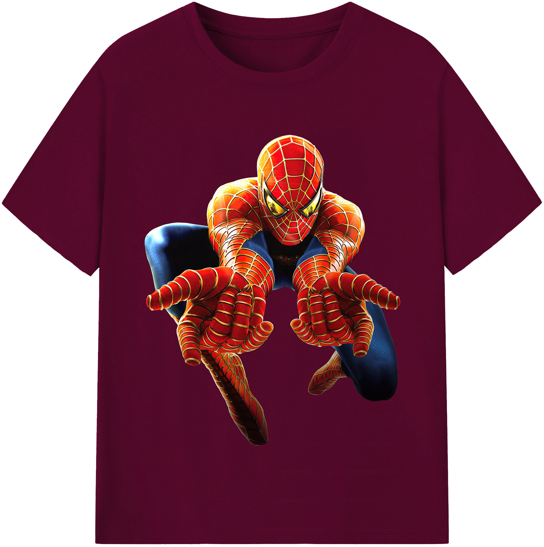 （画像用） Spider Man スパイダーマン レディースカジュアルプリントTシャツ（綿100％）